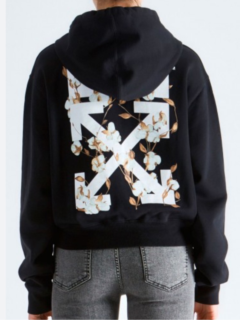 Off White Flower Hoodie